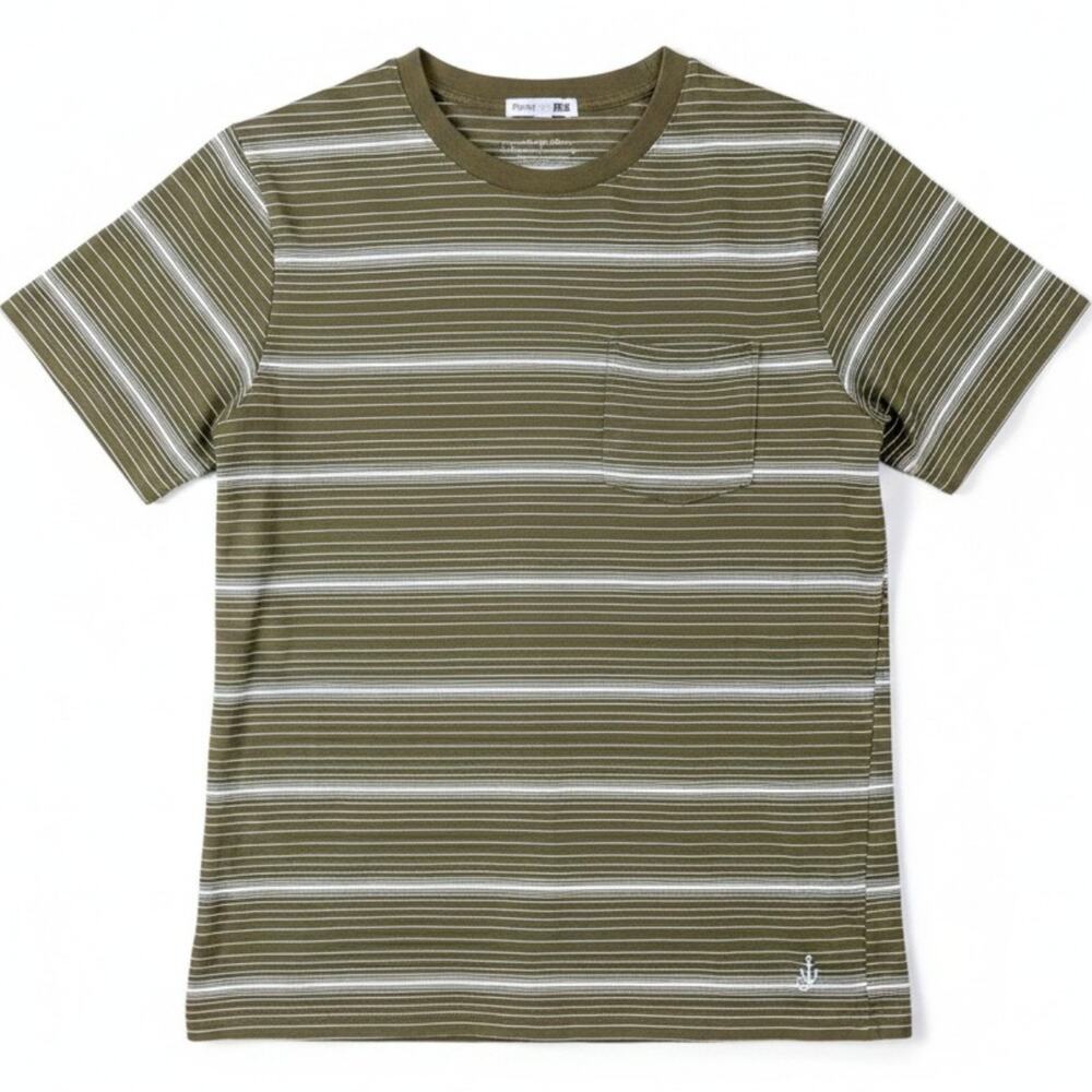 JW Anderson x Uniqlo Brown Striped Men's Medium T-Shirt Preppy Casual Beach